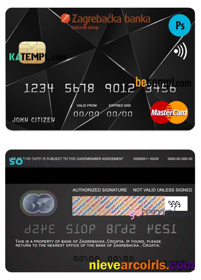 Croatia Zagrebacka bank mastercard credit card